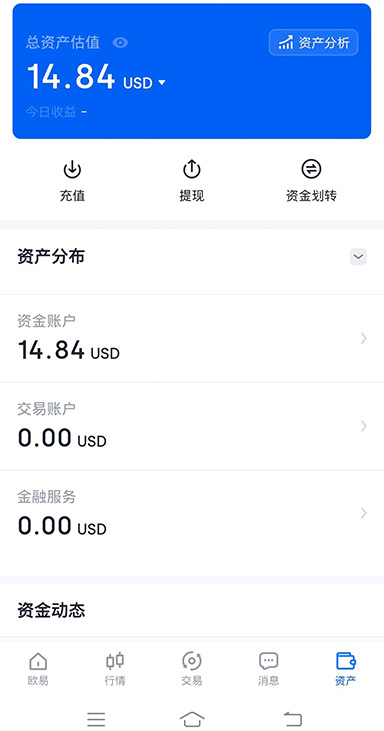 U 币行情界面